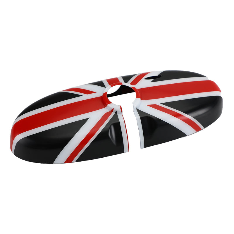 Union Jack Reino Unido bandera cubierta del espejo retrovisor para MINI Cooper R55 R56 R57 negro/rojo