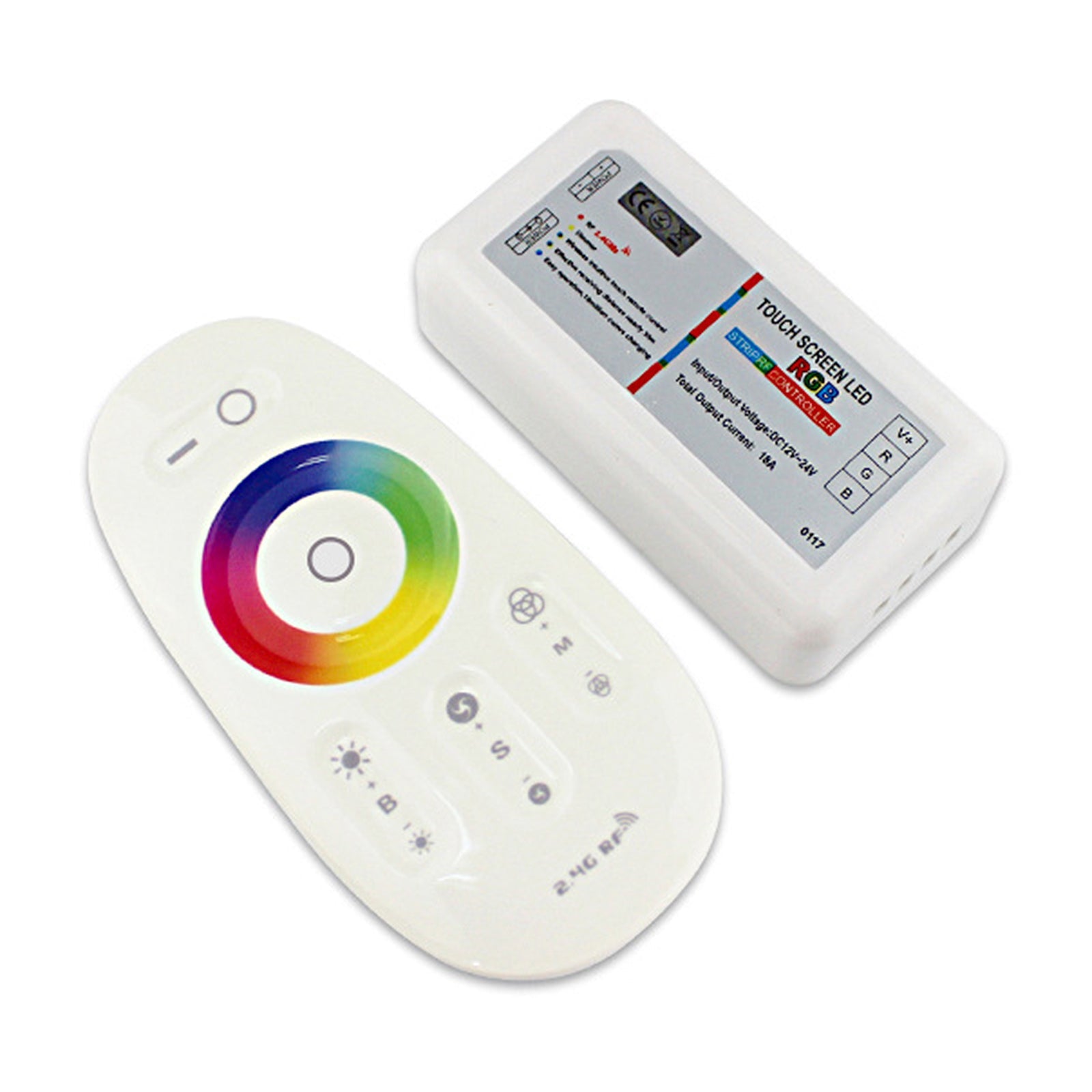 2.4G Touch RF Control Remote Controller For DC 12-24V RGB LED Light Strip