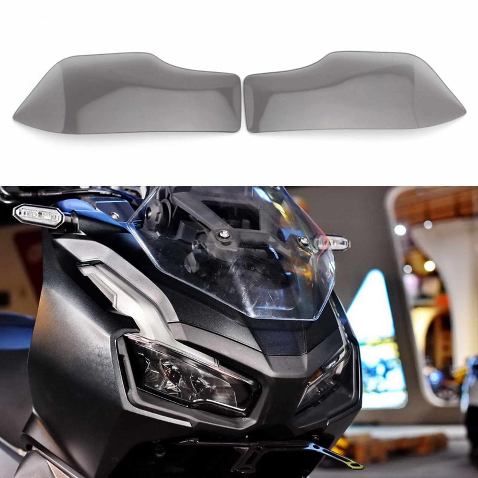 Front Headlight Lens Lamp Protection Cover Fit For Honda Adv 150 2019-2020 Smoke Generic