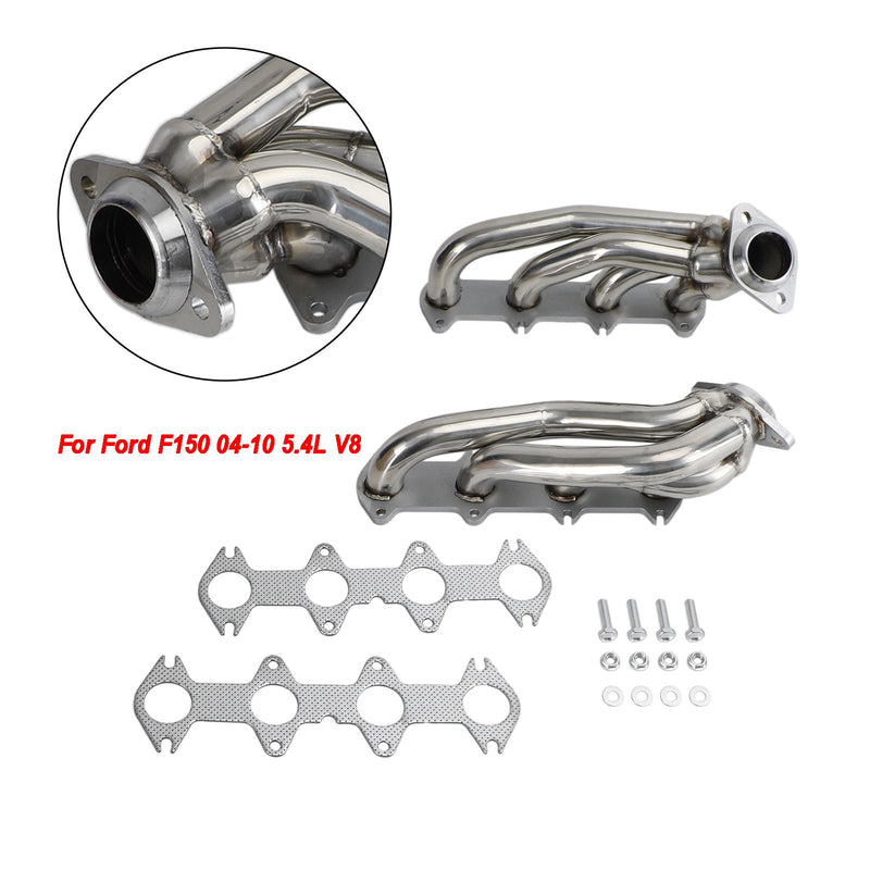 Ford F150 04-10 5.4 V8 Stainless Exhaust Manifold Shorty Headers Performance