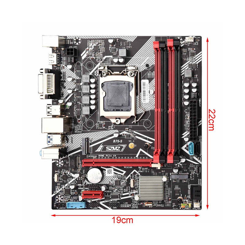 4 * DDR3 USB3.0 SATA3 NVME WIFI بلوتوث B75-S اللوحة الأم للتعدين LGA 1155