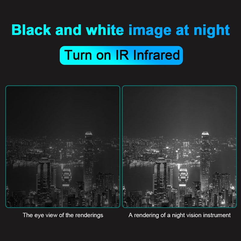 Dispositivo de visión nocturna infrarroja binocular 5x Telecope Zoom Camera Video Recording