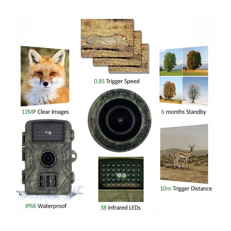cámara de caza activada por movimiento del juego Ip66 del rastro de la caza de la fauna de 16mp 1080p
