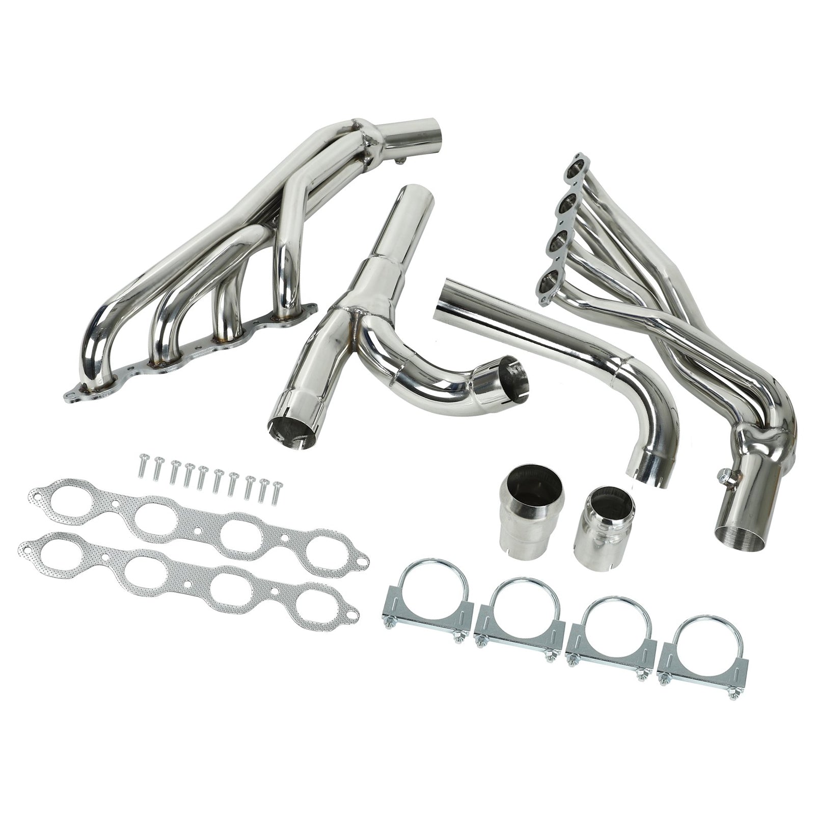 Stainless Exhaust Header Fit Chevy/GMC Silverado Sierra 14-17 1500 5.3L 6.2L