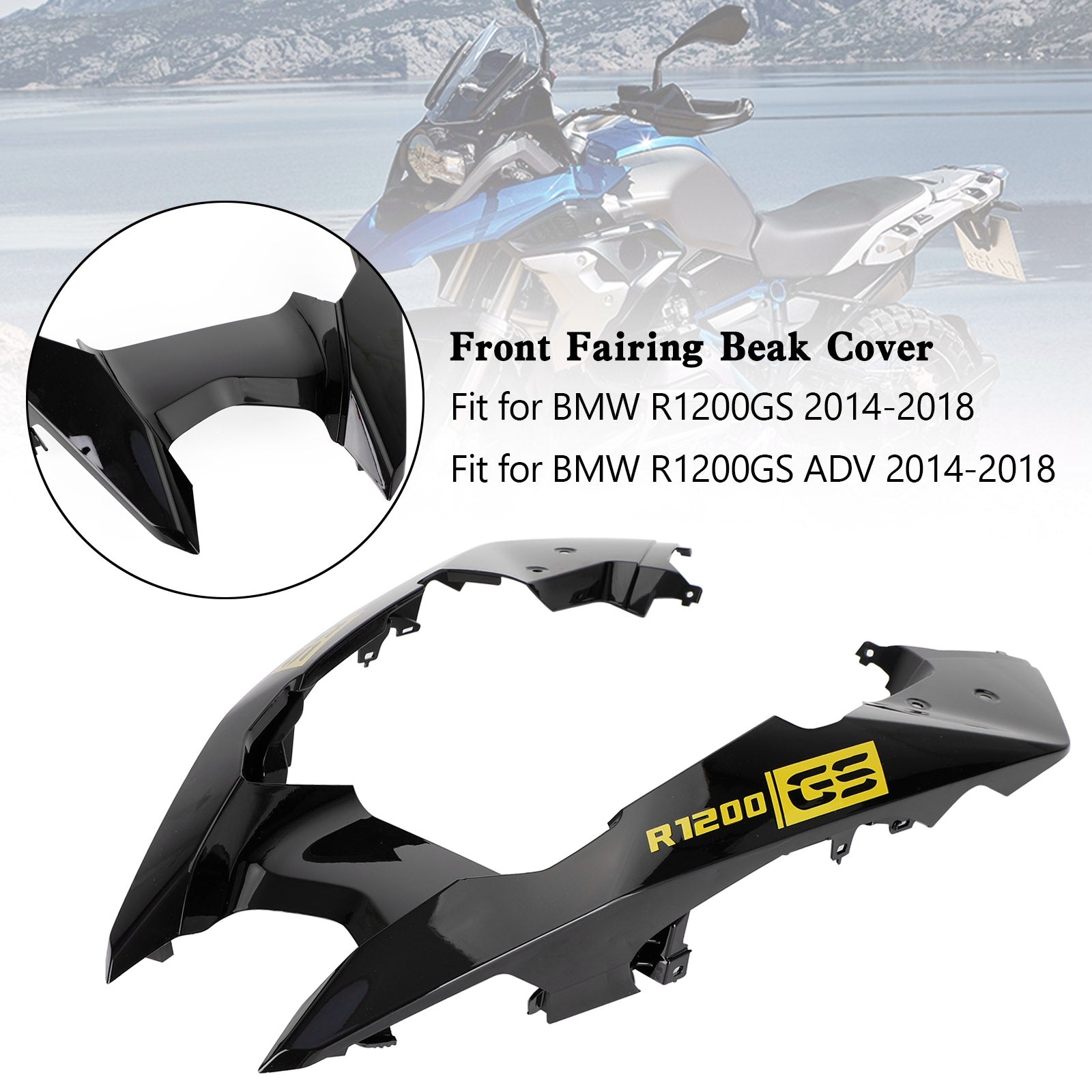 Front Nose Fairing Beak Fender Cover For BMW R1200GS / ADV 2014-2018