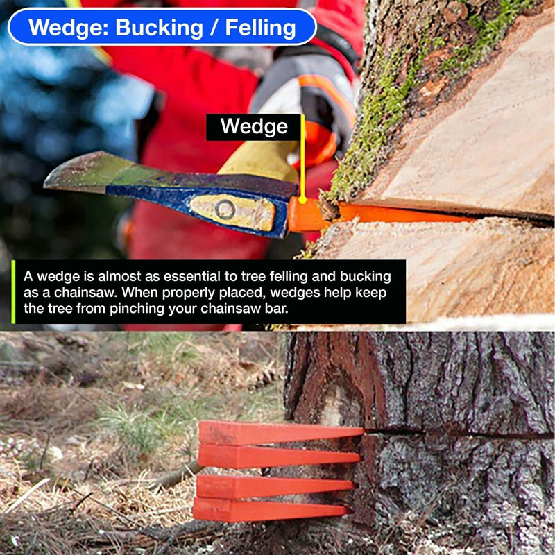 5.5-10" Wedges Fit Logging Bucking Falling Chainsaw Tool Made Tree Felling