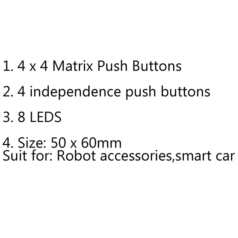 5Set 8LED Push Button Matrix Keypad 16 Key Switch Keyboard para Arduino AVR ARM 