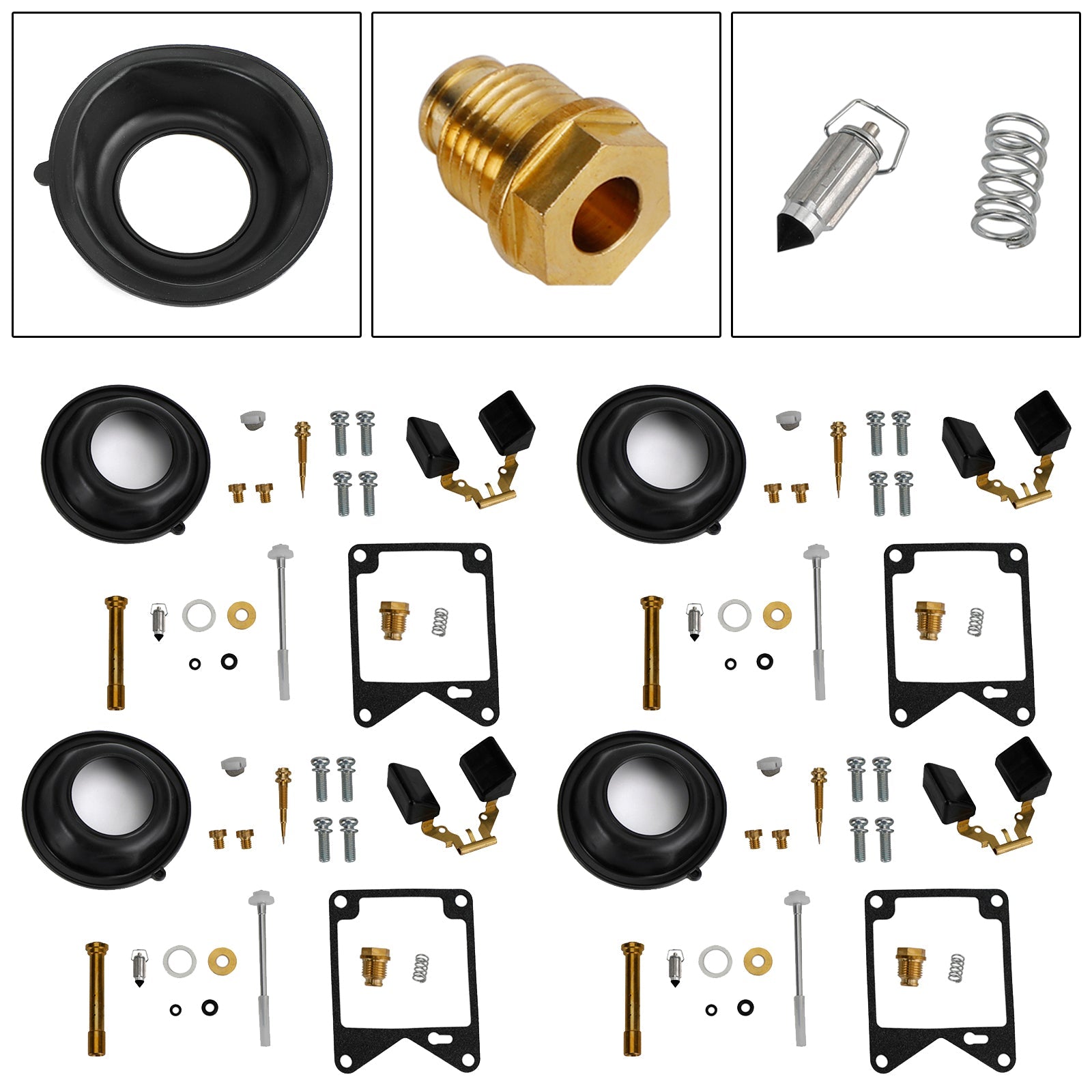 4X 1981-1983 Yamaha Virago 750 XV750 Carburetor Rebuild Repair Kit