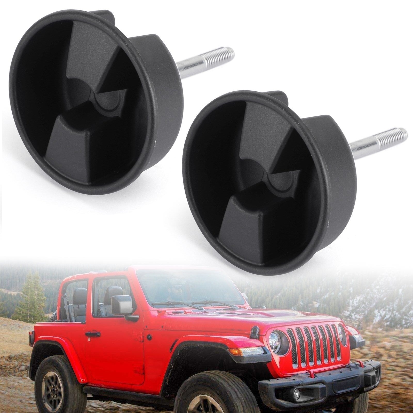 2 tornillos de perilla de montaje superior para Jeep Wrangler 2007-2017 Hardtop Freedom genéricos