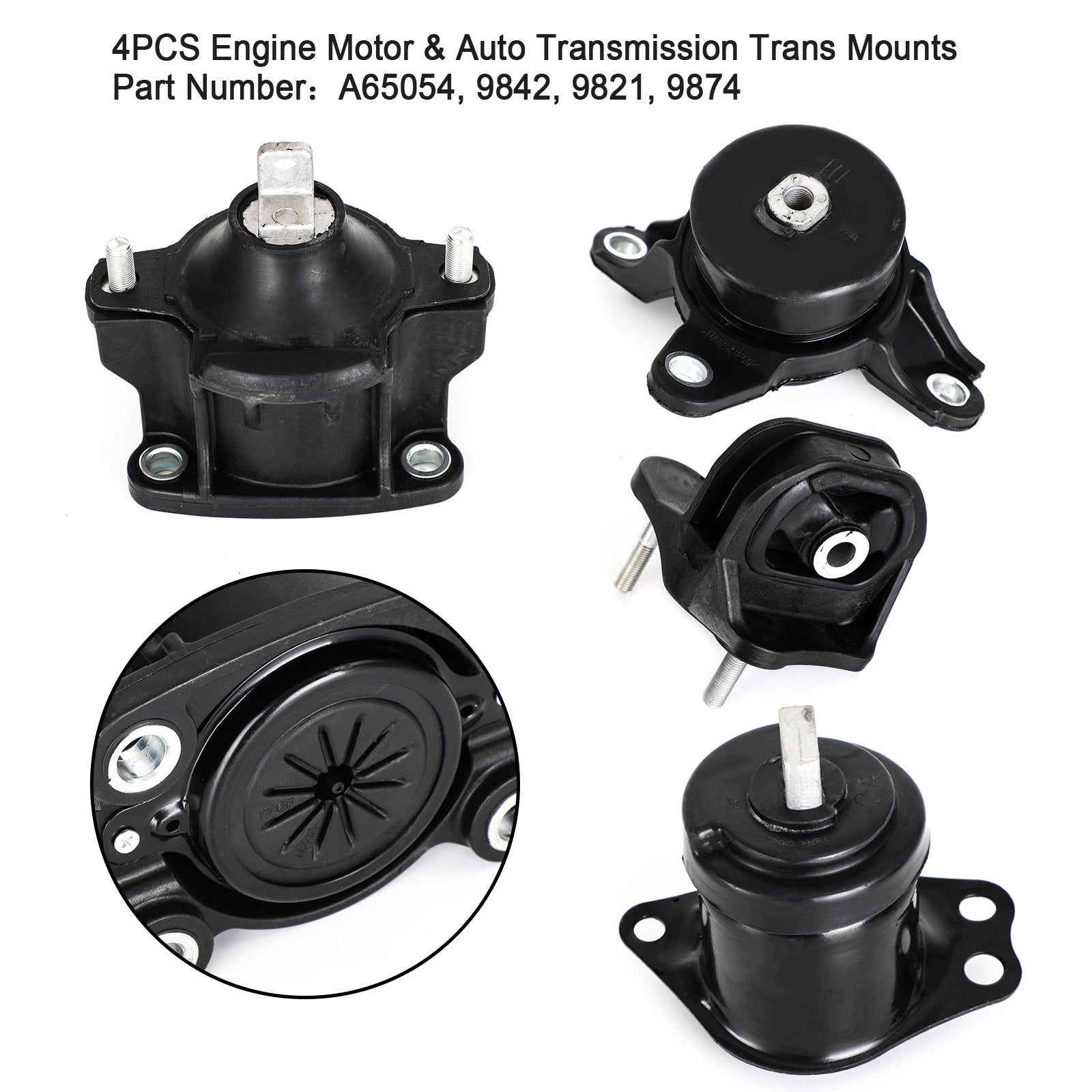 4PCS Honda Accord 2.4L 2013-2016 Motor Motor y transmisión automática Trans Mounts Fedex Express