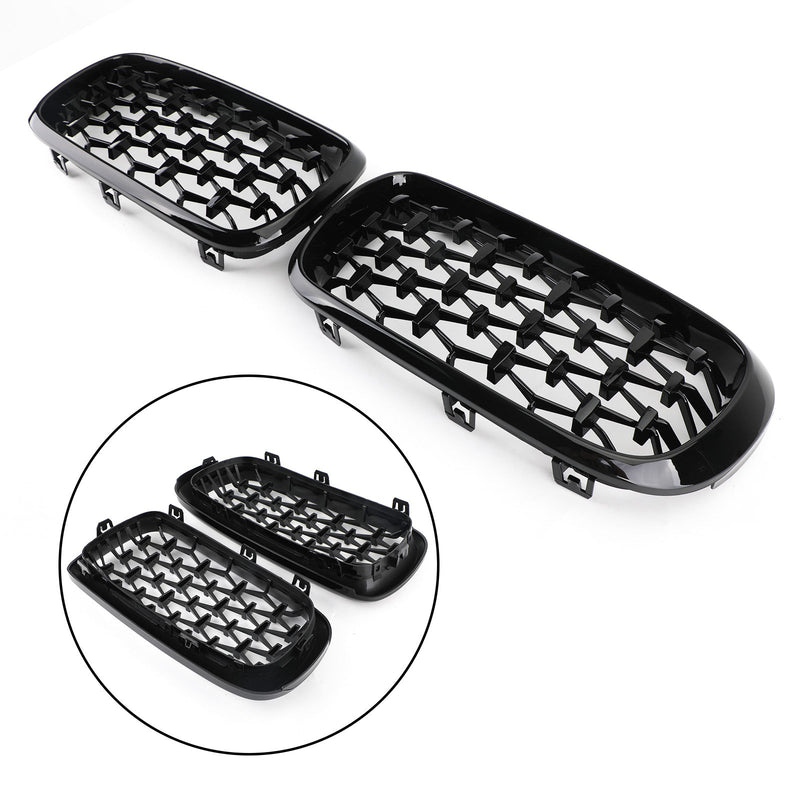 Meteor Front Kidney Grille Grill Fit 2014 - 2016 BMW X5 F15 Left & Right Black Generic