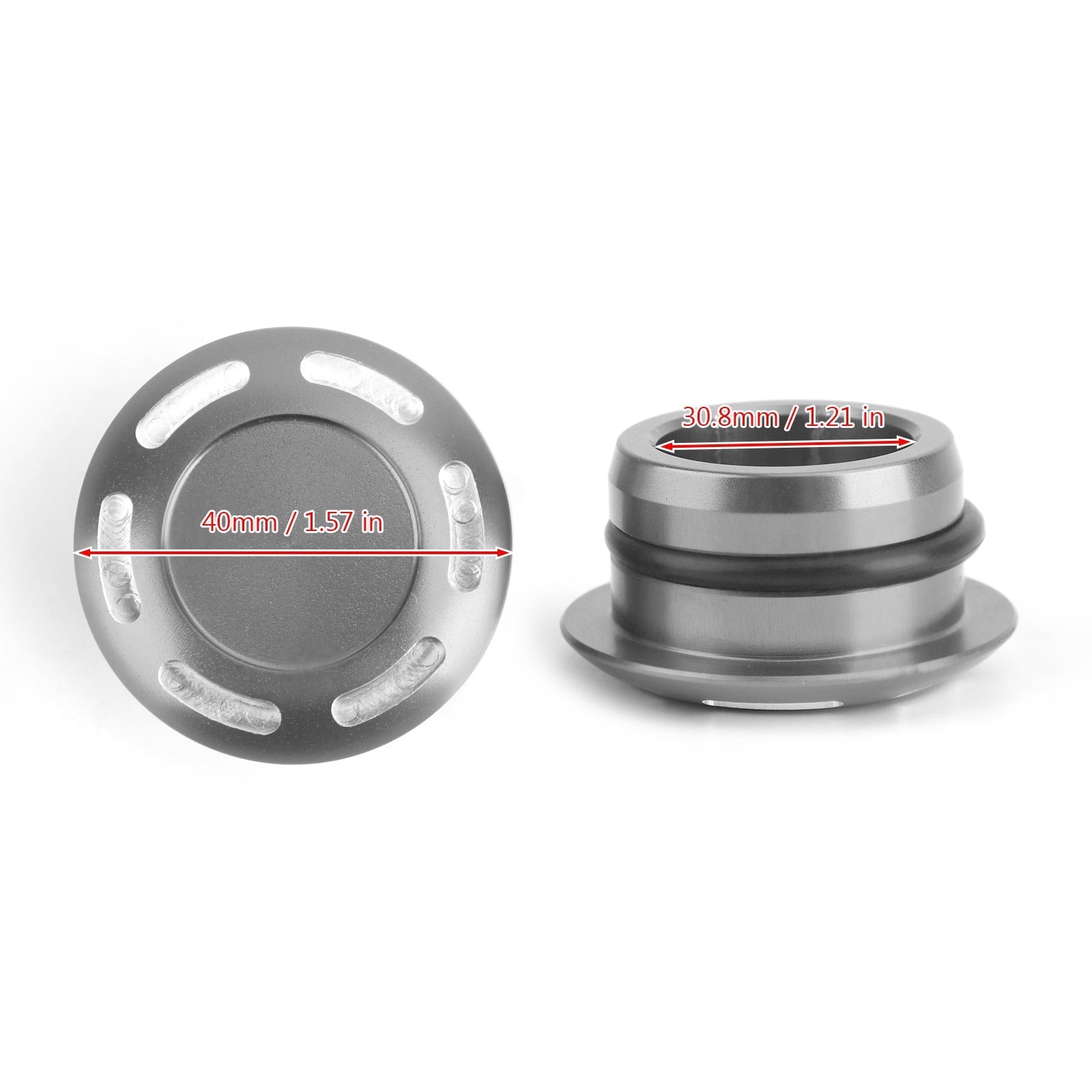 2x Billet Aluminum Frame Plug Cap for Yamaha T700 Tenere 700 2019-2020 Generic