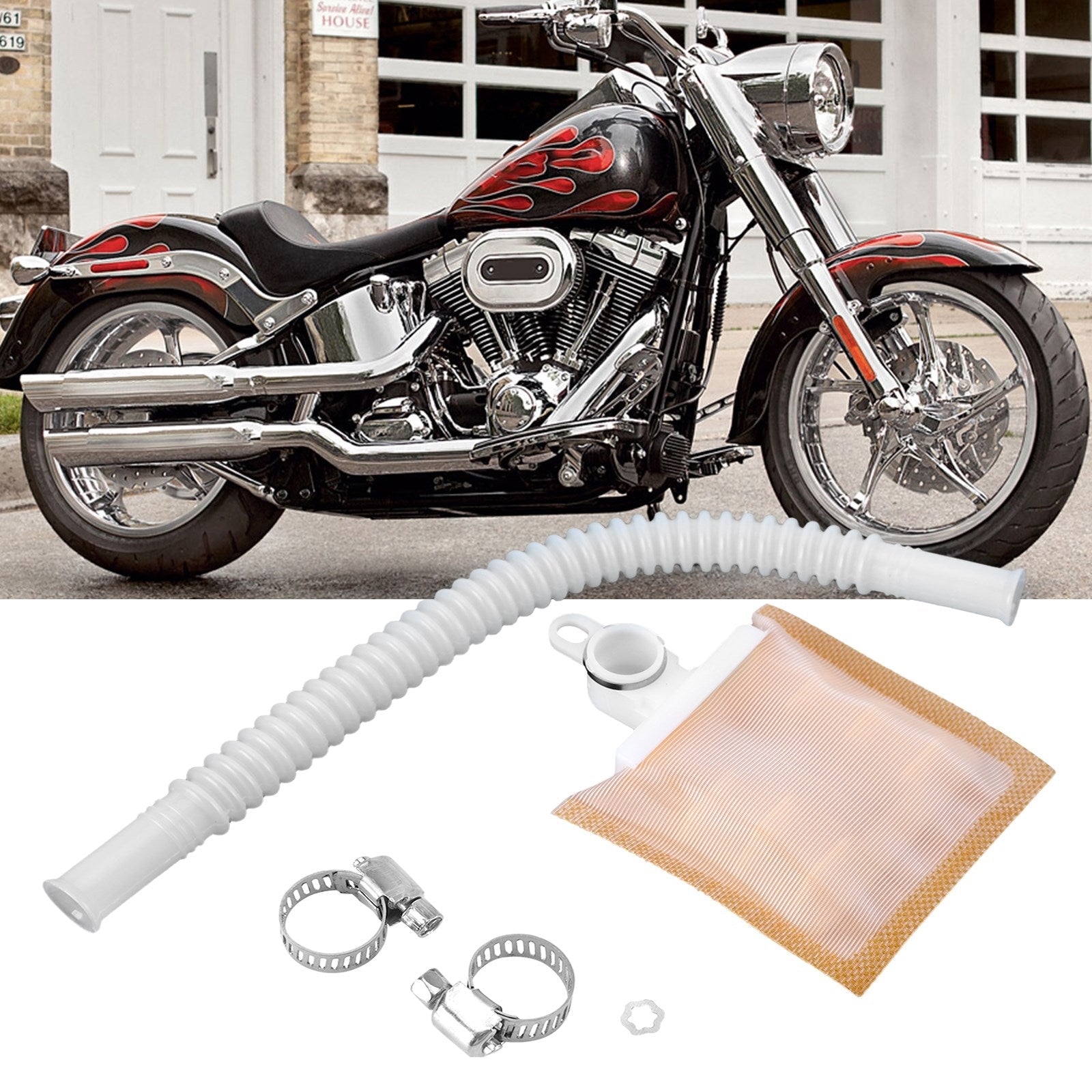 Filtro de bomba de combustible colador apto para Harley FLSTFI FAT BOY ROAD KING #62357-00 genérico