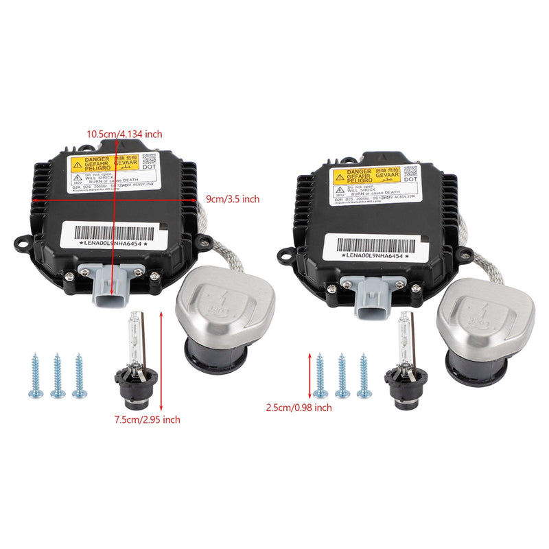 2012-2019 Infiniti JX35, QX60 2x Balastro de xenón y kit de bombillas D2S Unidad de control
