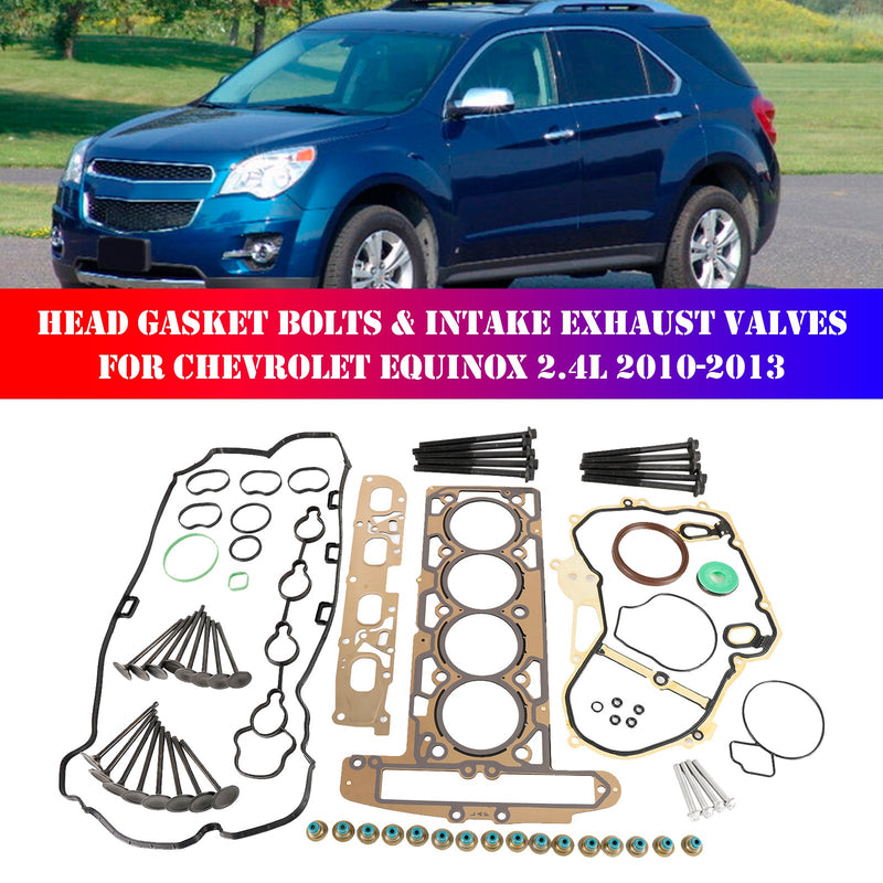 Chevrolet Equinox 2.4L 2010-2013 Head Gasket Bolts & Intake Exhaust Valves