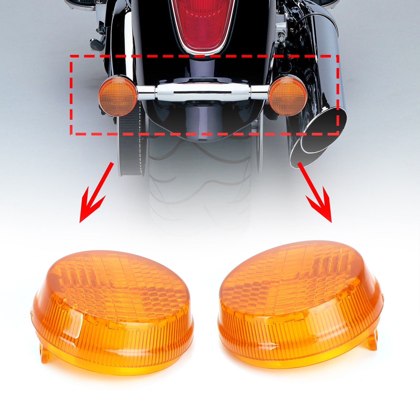 Turn Signal Light Lenses Cover For Honda Shadow Spirit VT750 Vulcan VN Generic