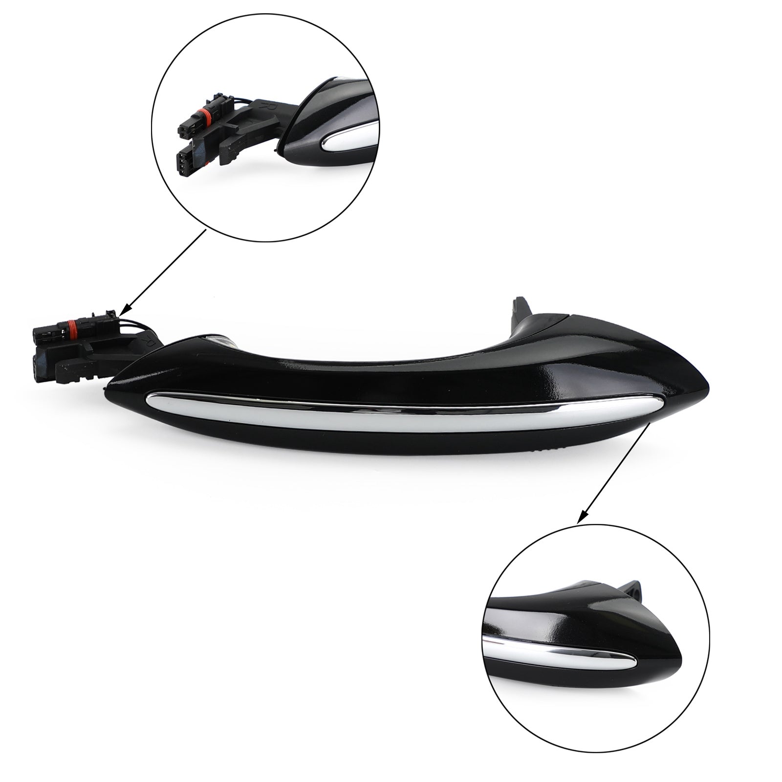 Black Exterior Left+Right Door Handle 51217231931/51217231934 For BMW F10 F01 Generic