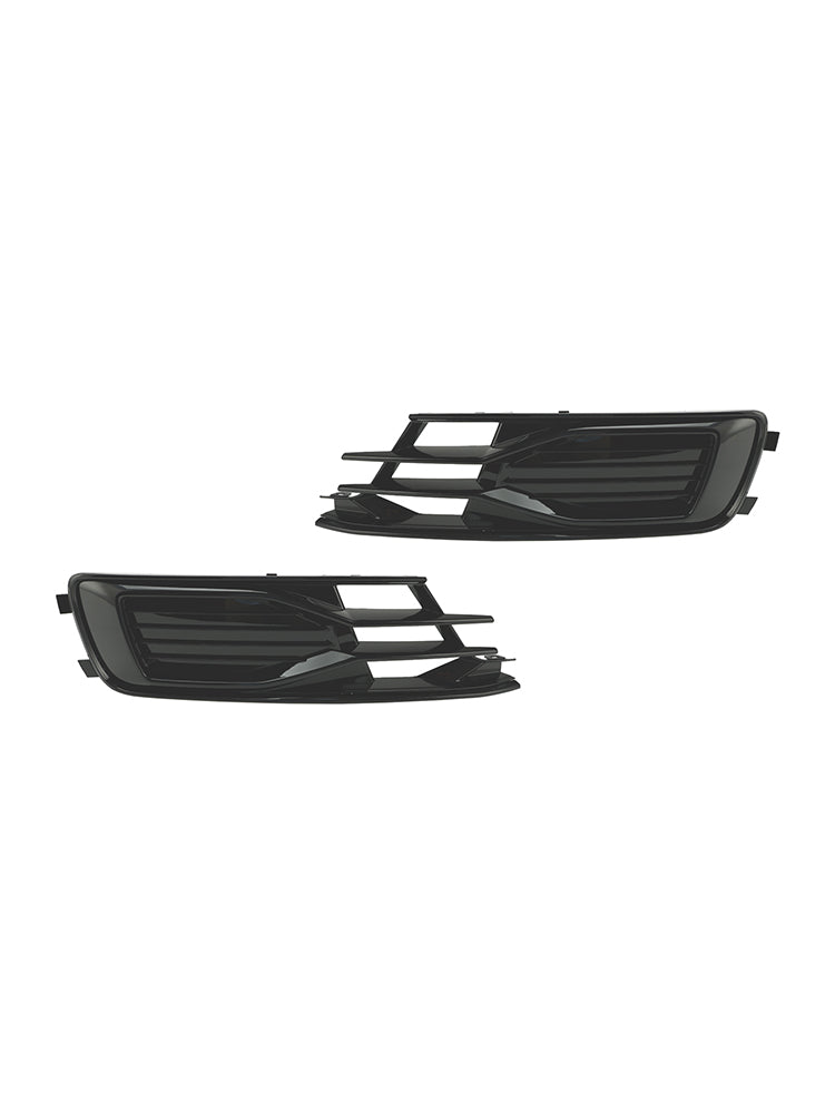 Audi A6 C7 2014-2018 2 piezas parachoques delantero cubierta de luz antiniebla parrilla negra