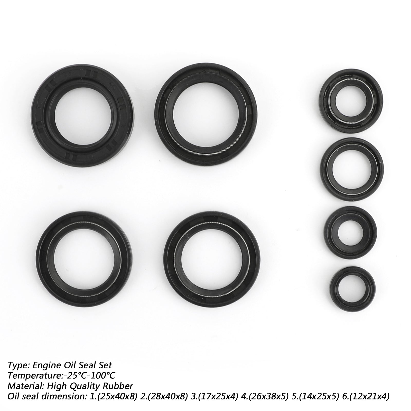 Engine Oil Seal Kit For Yamaha DT125 DT175 MX125 MX175 IT175 YZ125 1974-1983