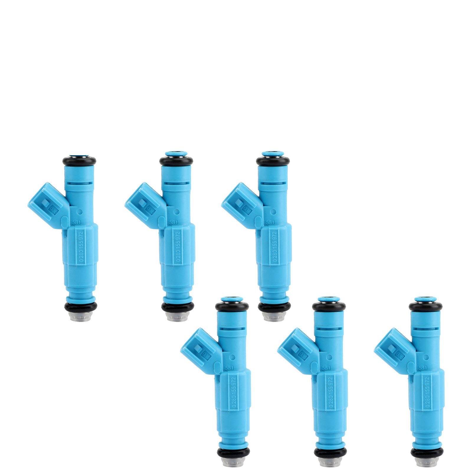 Set of 6 0280155972 fuel injectors For 2002-2003 Liberty 3.7L V6 53031099 Generic