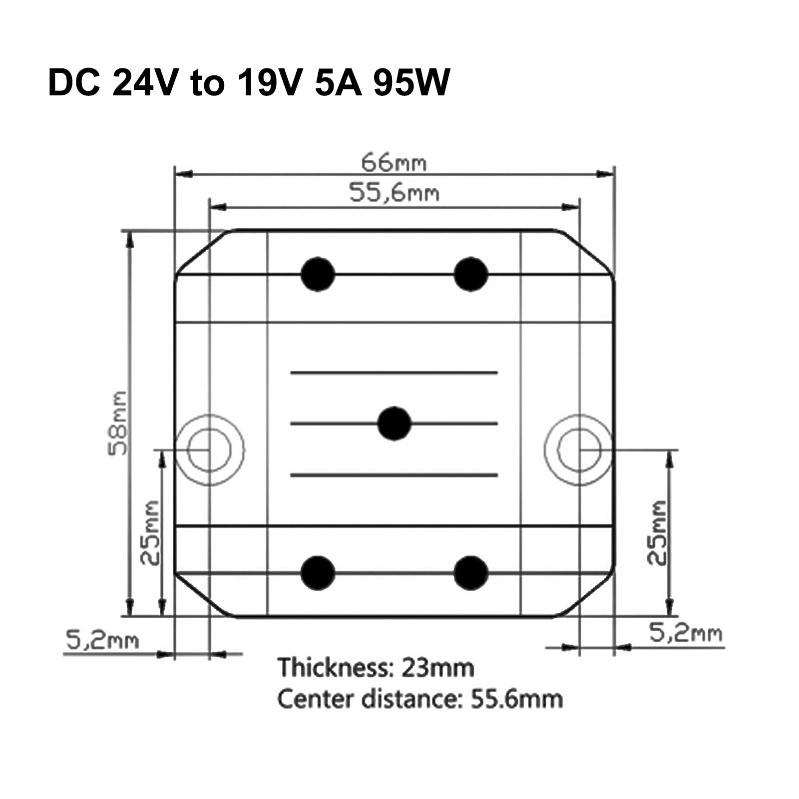 DC/DC Buck Step-Down Module 24V to 19V 5A Power Supply Converter Regulator