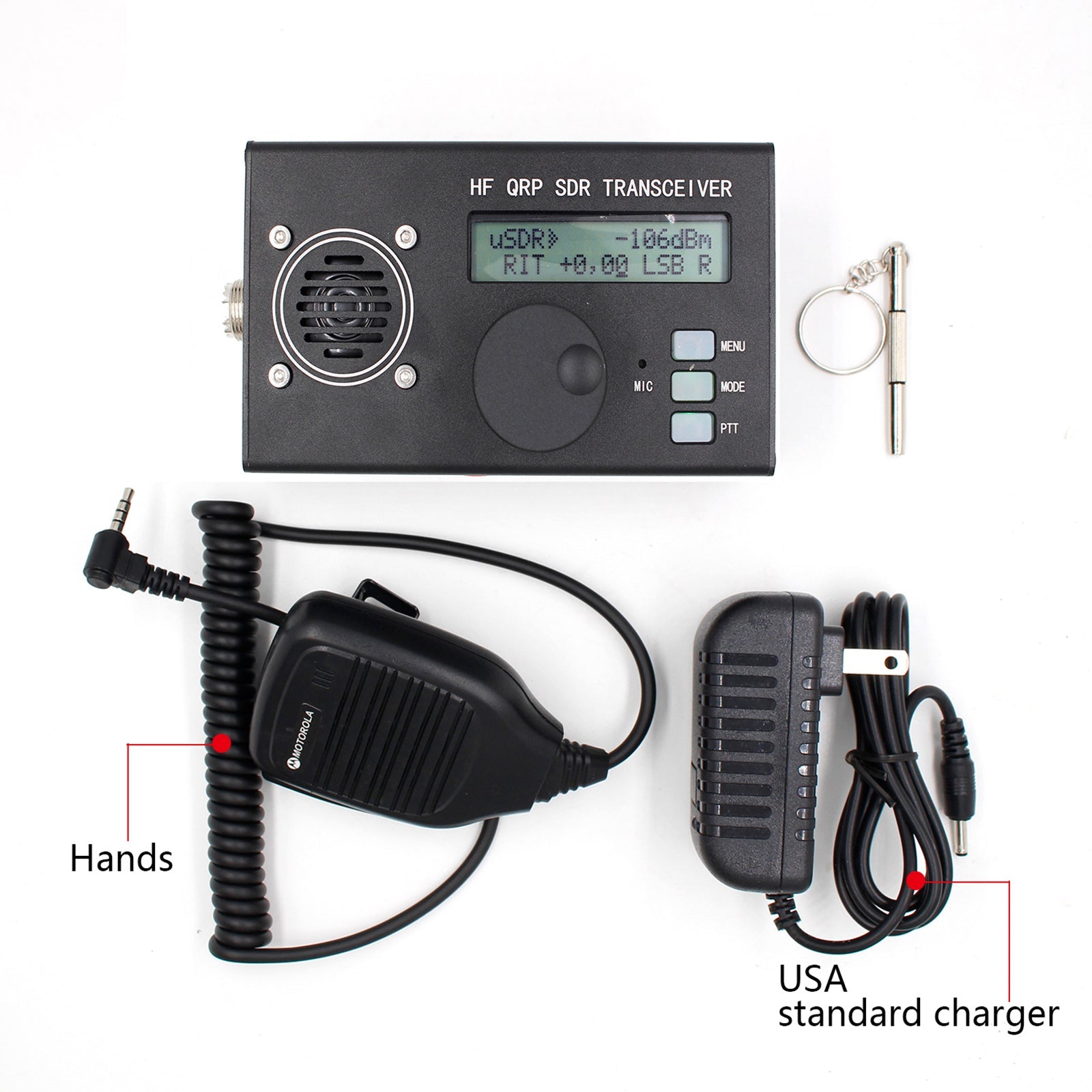 USDX USDR HF QRP SDR Transceiver SSB/CW Transceiver 8-Band 5W DSP SDR With Mic