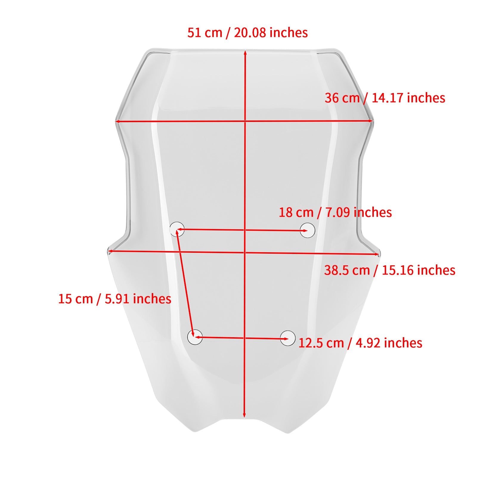 Parabrisas de plástico ABS para motocicleta apto para BMW C400X 2018-2021 genérico