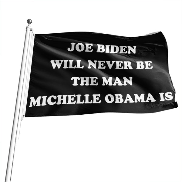 Presidente de la bandera de Donald Trump 2024 Joe Biden nunca será el hombre 3x5 Ft