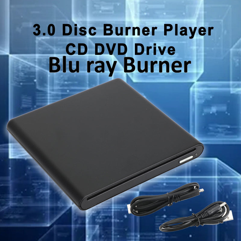 Ranura para grabadora de Blu-ray en USB BD-R externo BD DVD CD RW Disc Writer Reproductor de películas