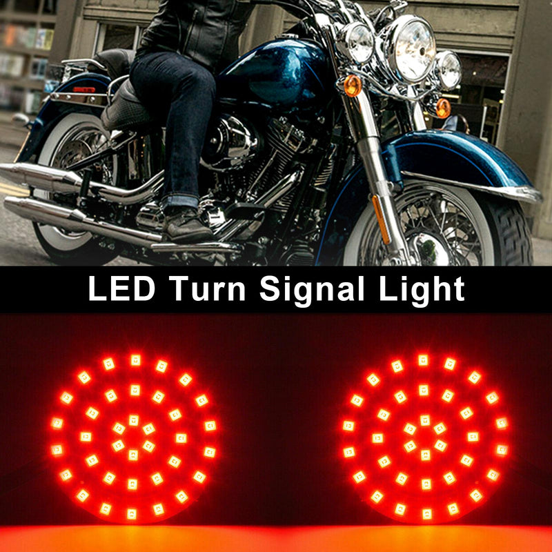 1156 مصباح إشارة الانعطاف LED يُدرج مصباح مناسب لـ Softail Touring Dyna Sportster Generic