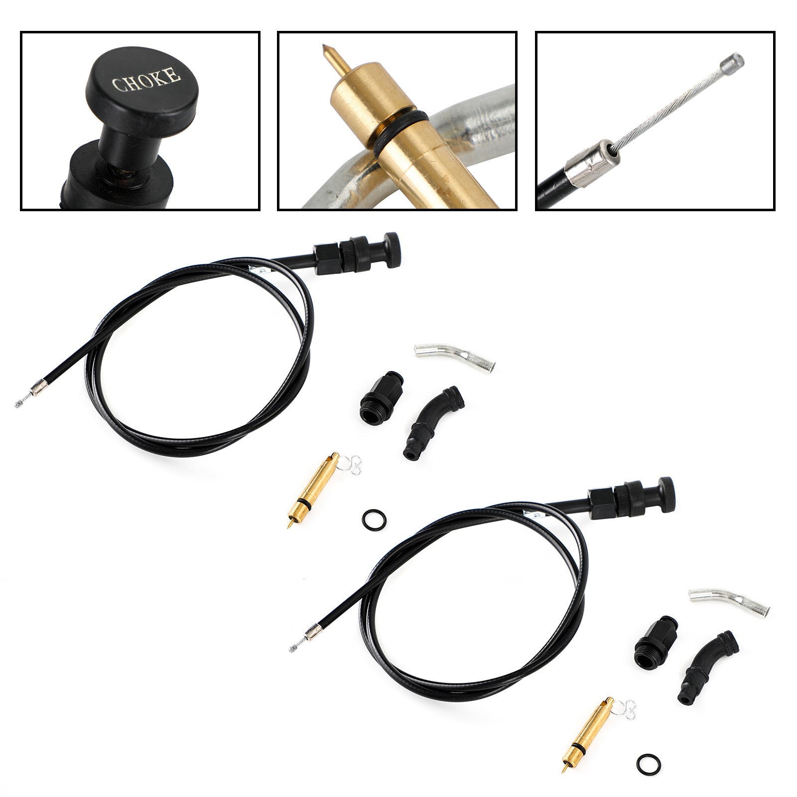 2x Kit de émbolo de cable de estrangulador de carburador apto para Honda Rancher TRX350 FM TM 00-06 Genérico