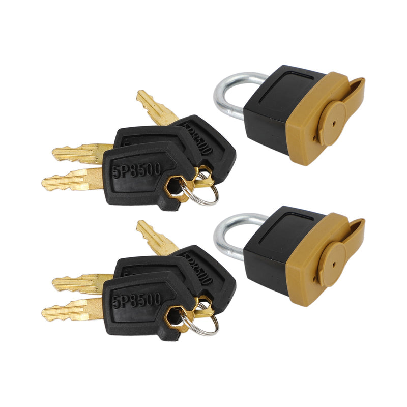 2Set Padlock Pad Lock W/6 New Keys For Caterpillar (CAT) 5P8500 246-2641