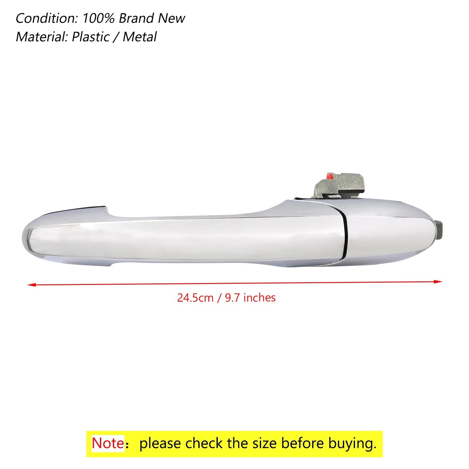 Left & Right Side Chrome Outer Door Handle 35592026 735592012 Fits For Fiat 500 Offside Generic CA Market