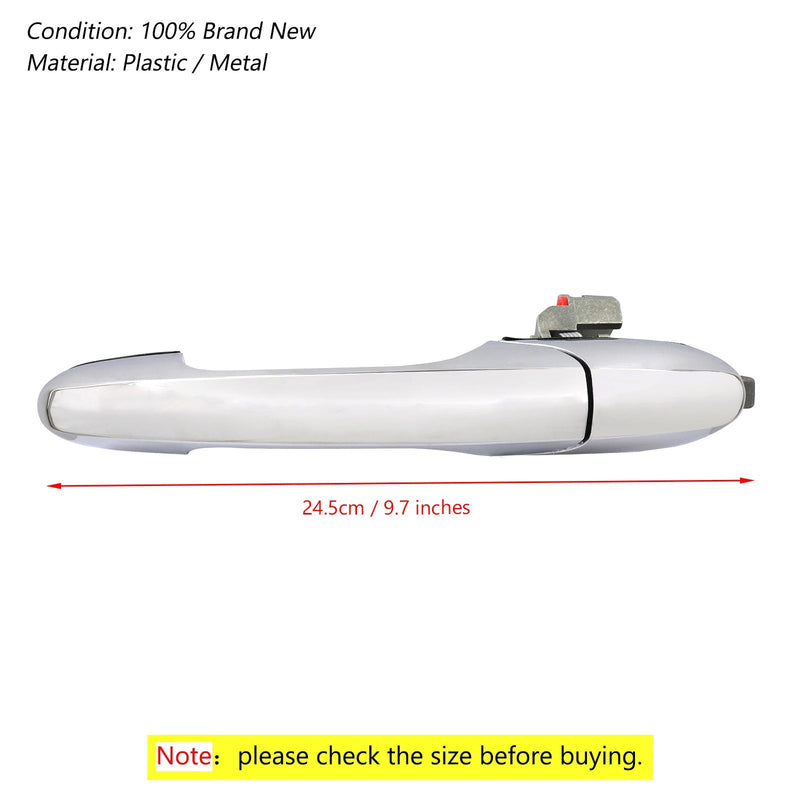 Areyourshop Left & Right Side Chrome Outer Door Handle 35592026 735592012 Fits For Fiat 500 Offside Generic CA Market