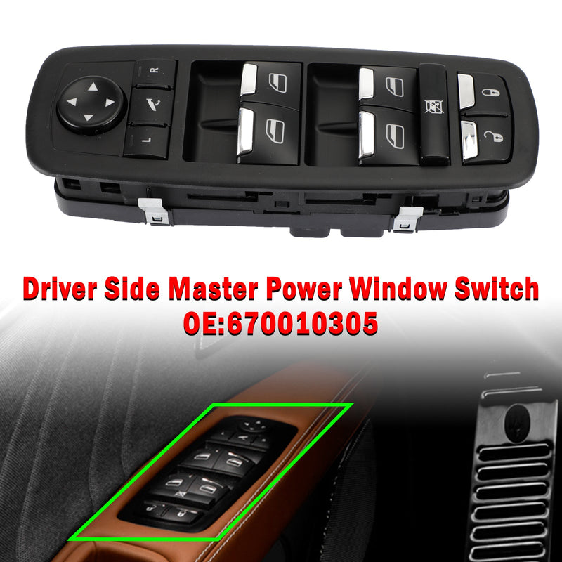 2014-2018 Maserati Ghibli Diesel S S Q4 Driver Side Master Power Window Switch 670010305
