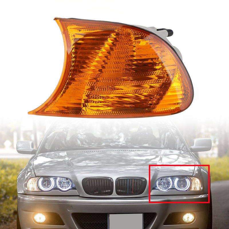 Luces de esquina izquierda/derecha lámparas de señal de giro para BMW E46 2 puertas 1998-2001 Y genérico
