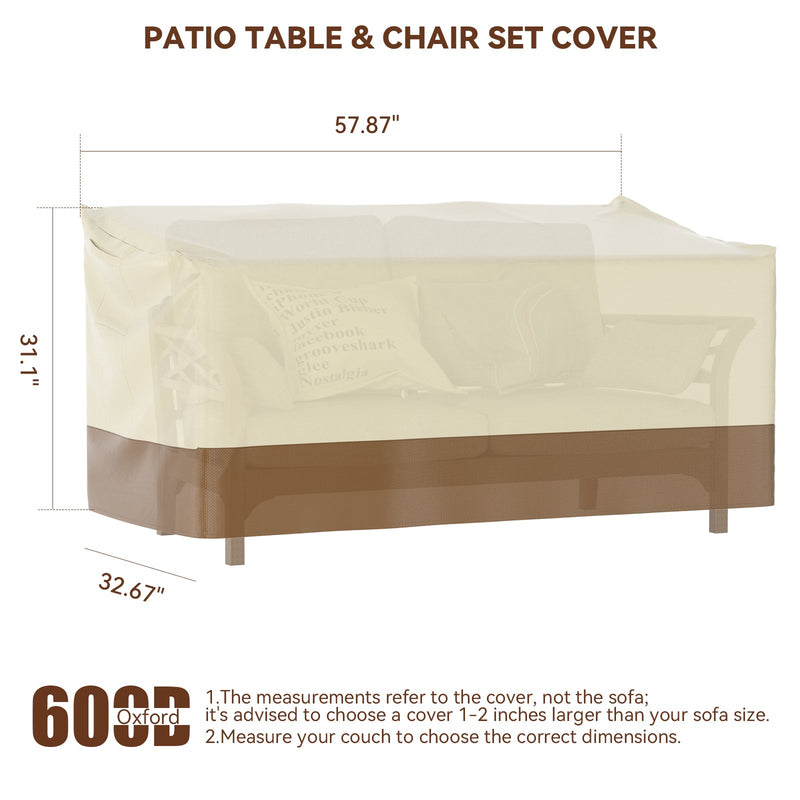 600D Sofa Covers Waterproof Patio Furniture Cover for Outdoor Couch Cover