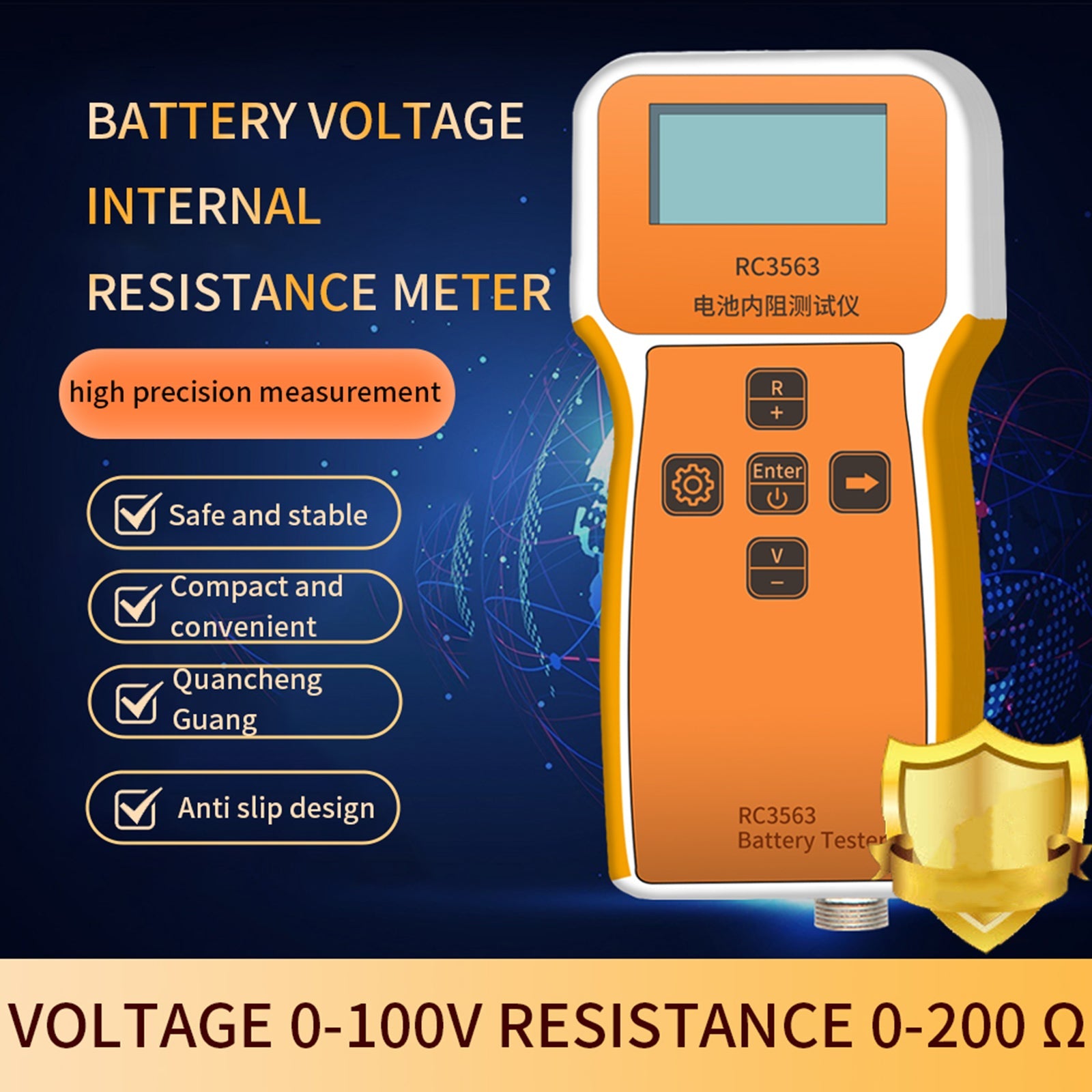 RC3563 Battery Voltage Meter Internal Resistance Voltage Tester Detector