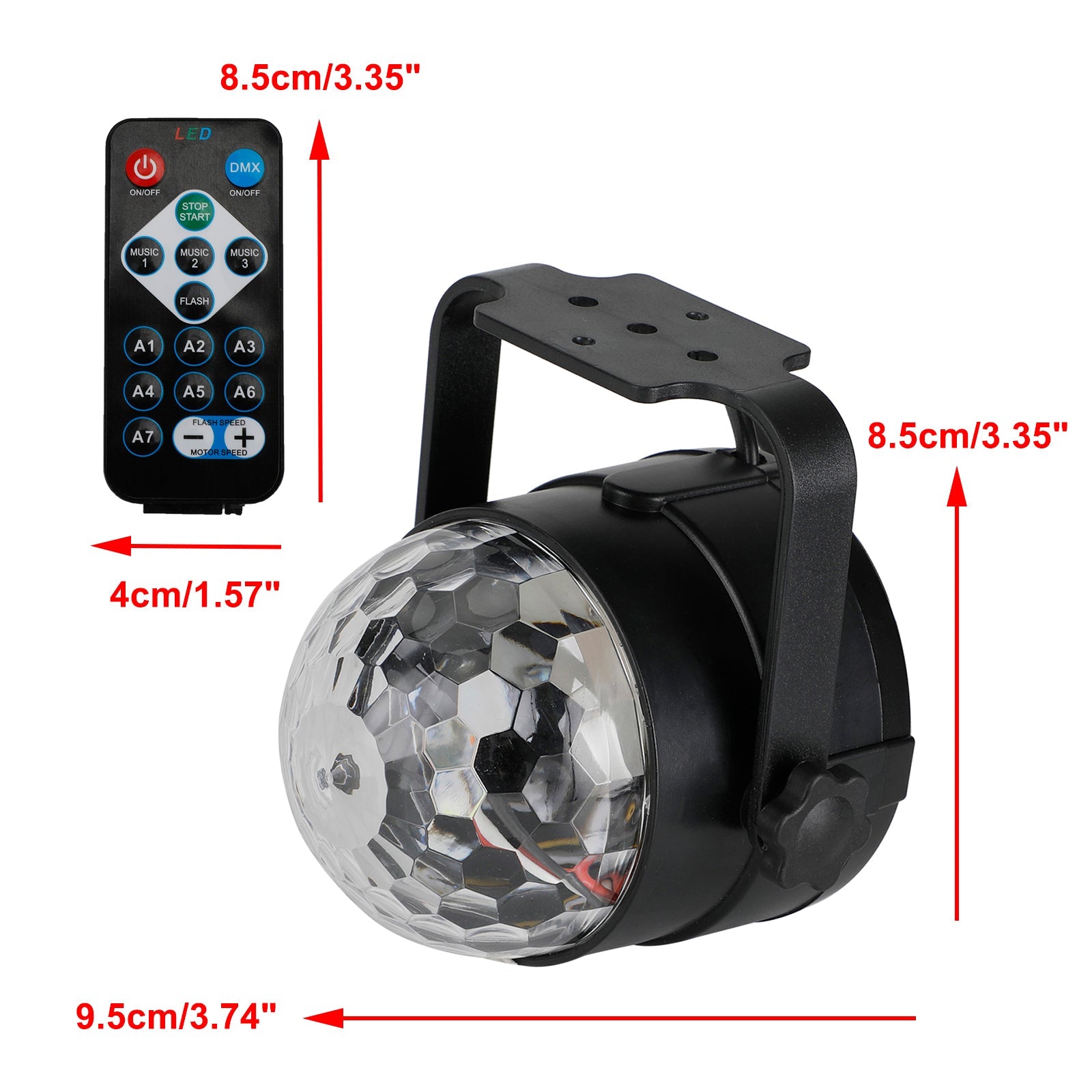 Disco Light Magic Ball LED Light RGB Rotating Club DJ Stage Light With Remote