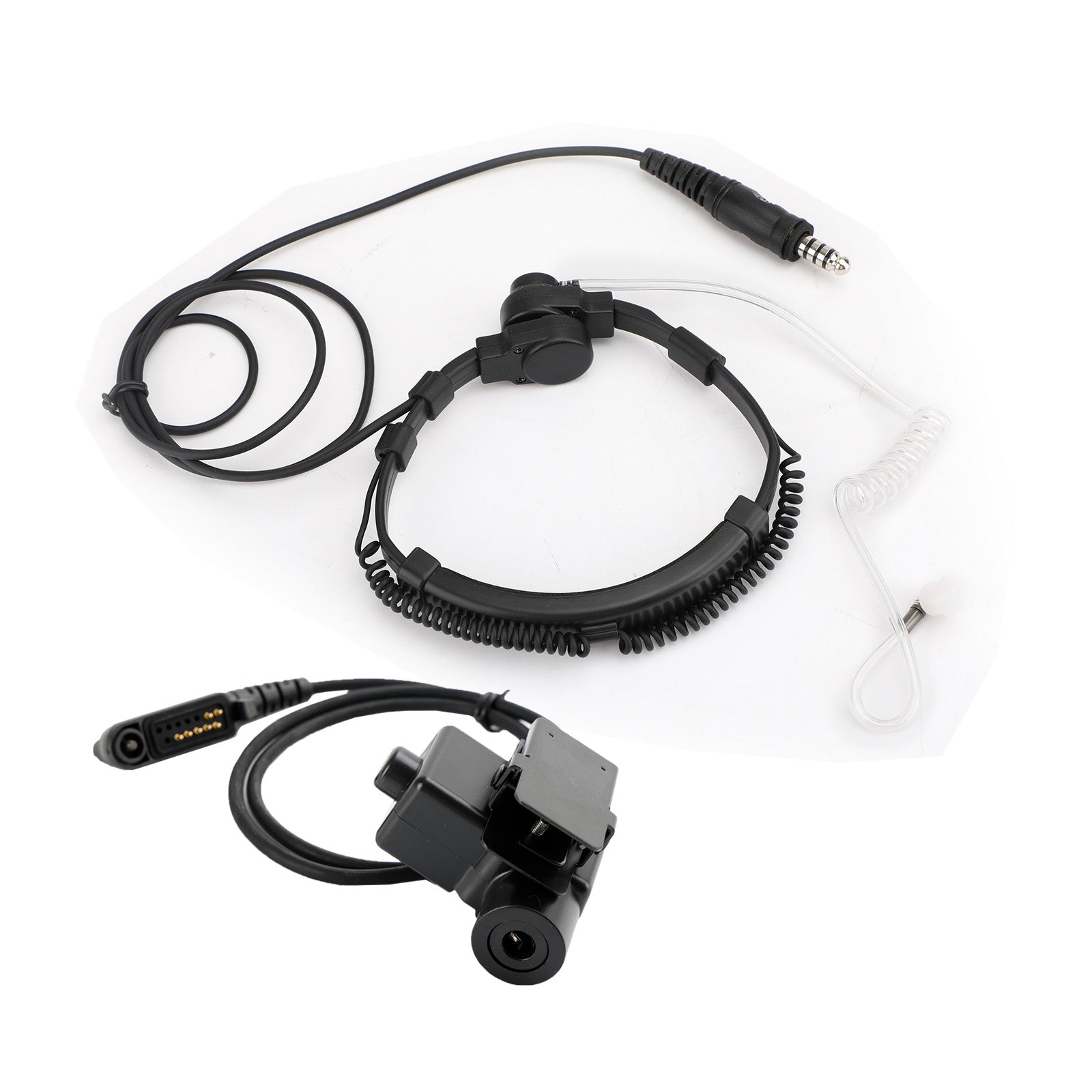 7.1mm Big Plug Tactical Throat Headset 6-Pin U94 PTT For HYT PD682g PD662g PD665