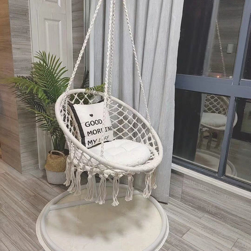 أرجوحة كرسي أرجوحة معلقة على شكل حبل للتعليق في الأماكن المغلقة في الهواء الطلق، أرجوحة لغرفة النوم