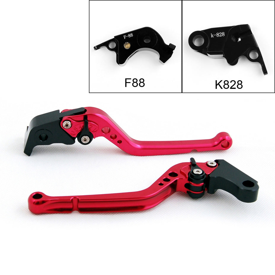 Long Brake Clutch Levers For Kawasaki ZX10R 2006-2014 ZX6R Z1000 2007-2014 Black Generic