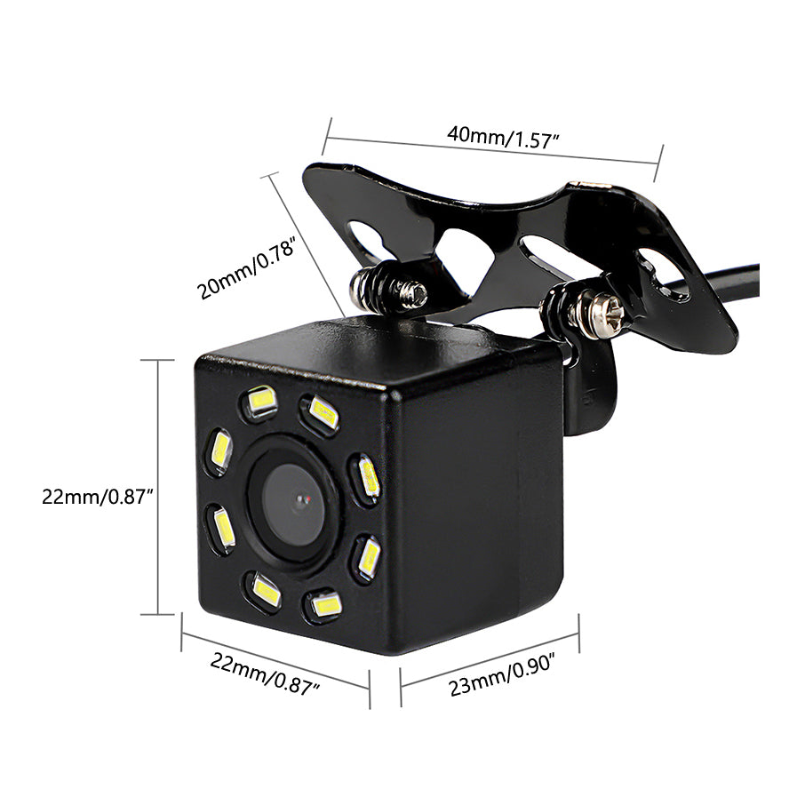 HD Wireless Video Transmitter and Receiver + 8LED HD Backup Camera Car Rear Front Side View 2.4GHz Generic