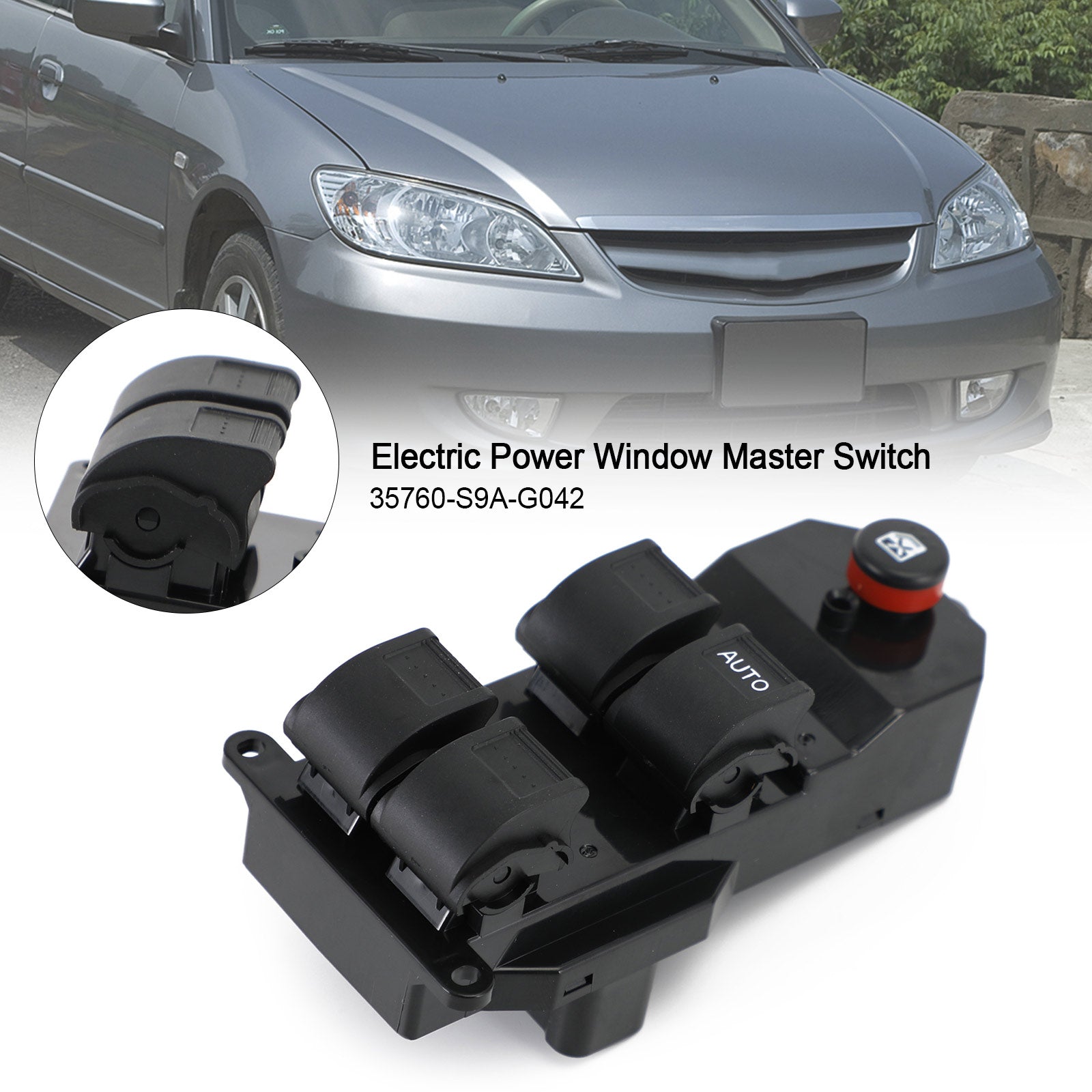 Interruptor principal de ventana eléctrica 35760-S9A-G042 para Honda CRV 2002-2006 genérico