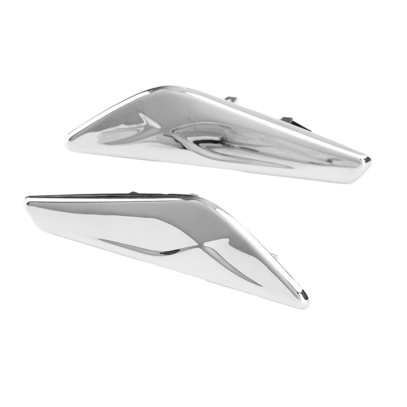 Pair Chrome Front Side Fender Trim Finisher 51117338569/570 For BMW F25 F26 X3 Generic