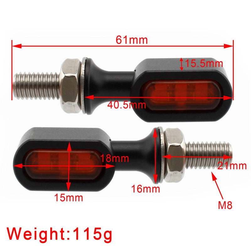 Mini indicador de señal de giro trasero LED para Sportster Touring Dyna Softail genérico