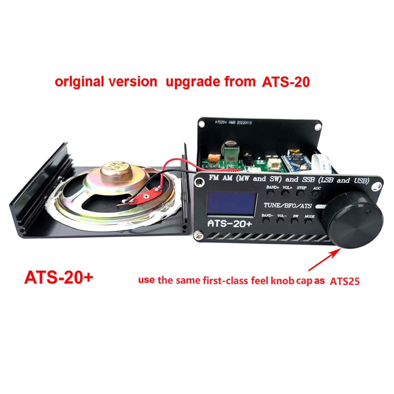 Nuevo receptor de radio ATS-25+ Si4732 All Band DSP FM LW MW SW con pantalla táctil de 2,4"