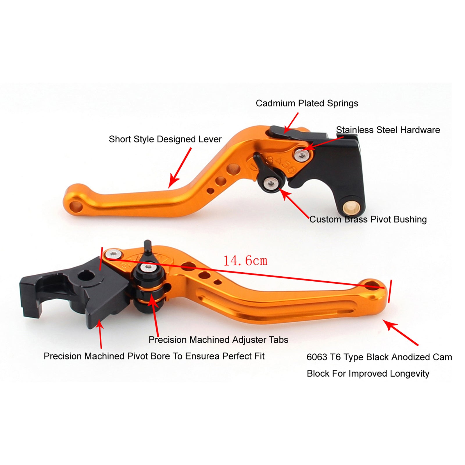 Short Clutch Brake Lever For Honda CB500F CBR500R 13-15 CBR300RR CB300F 14-16 Generic