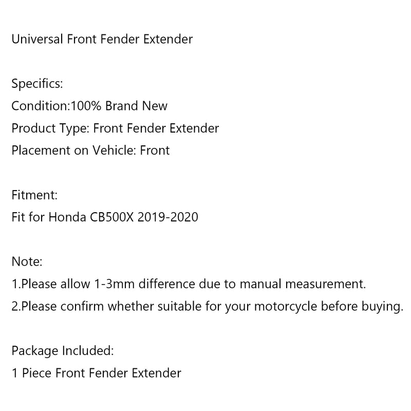 Motorcycle Rear Fender Tire Hugger Mudguard for Honda CB500X 2019-2020 Generic