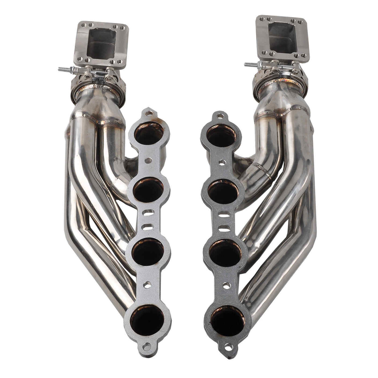 Turbo Exhaust Manifold Header Fit LS1 LS6 LSX V8 + Elbows T3 T4 to 3.0" V Band